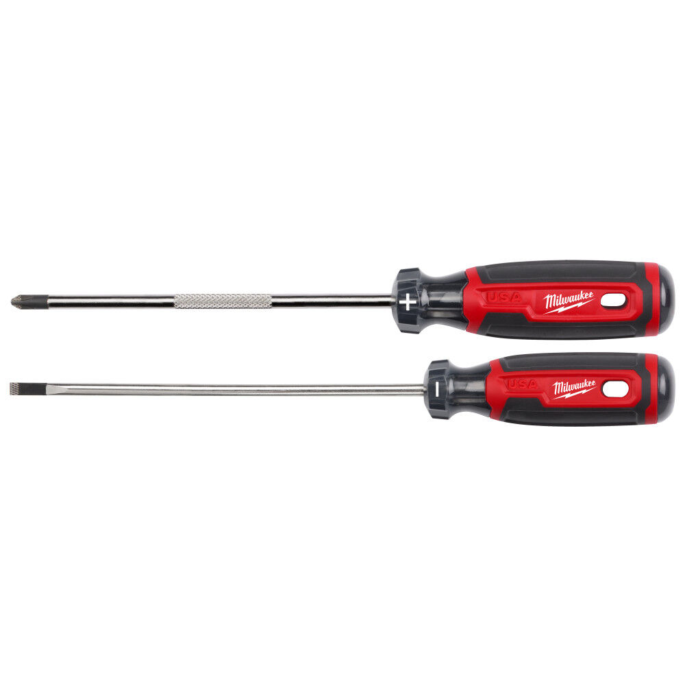 Milwaukee 6 Inch Cushion Grip Screwdriver 2 Piece Set USA