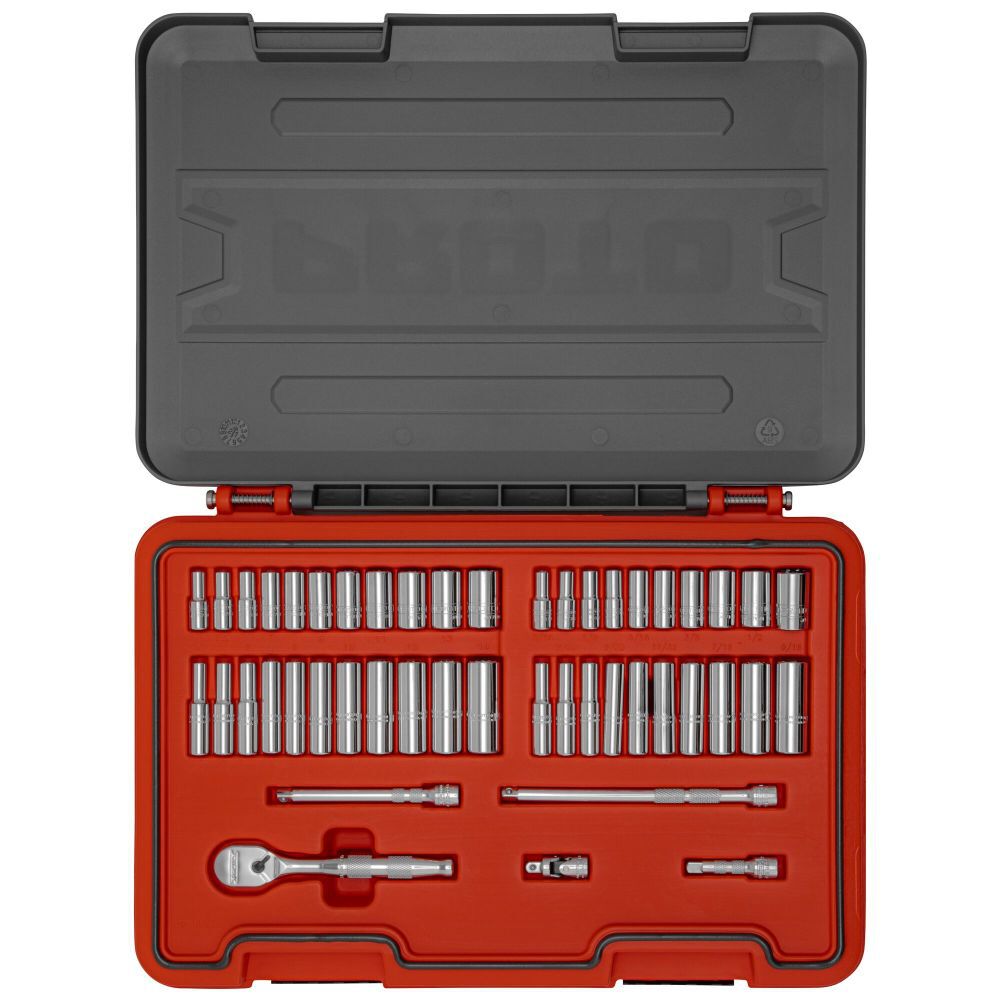 Proto Socket Set 1/4 DR 47pc SAE & MM 12pt AERO