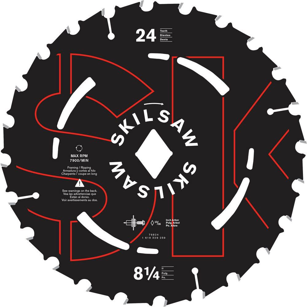 SKILSAW 8-1/4In X 24T FRAMING SAW BLADE