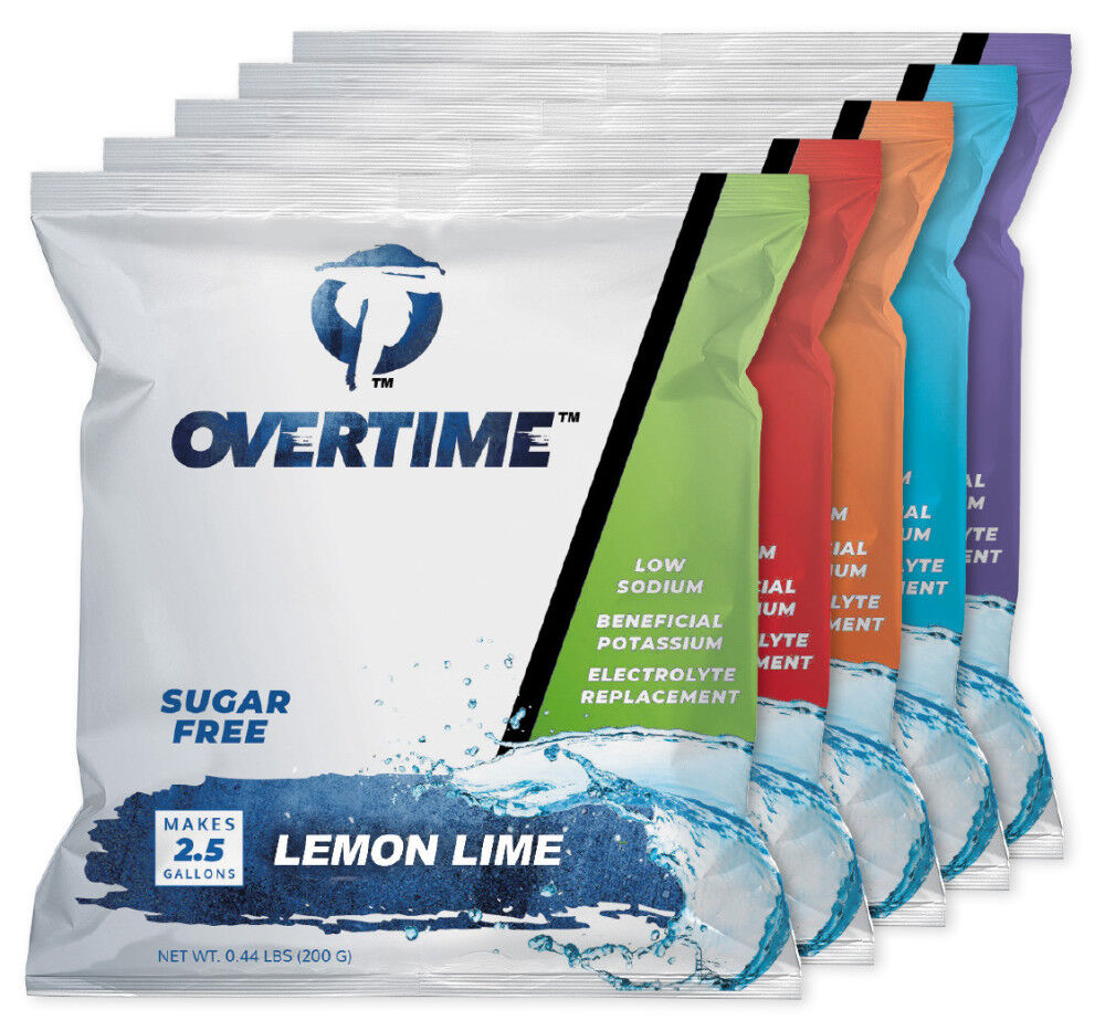 Overtime 2.5 Gallon Powder Sugar-Free Electrolyte Replacement Pouch, 35qty