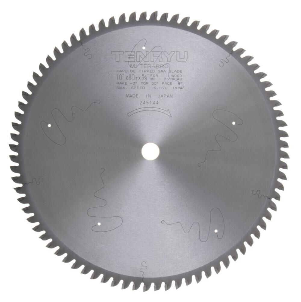 Tenryu 10In x 80T Smooth Cut Miter Saw Blade