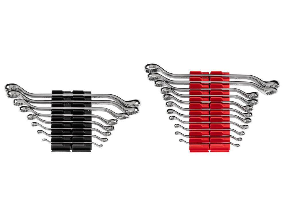 Tekton 45-Deg Offset Box End Wrench Set, (1/4 – 1-1/4 Inch, 6-32 mm)