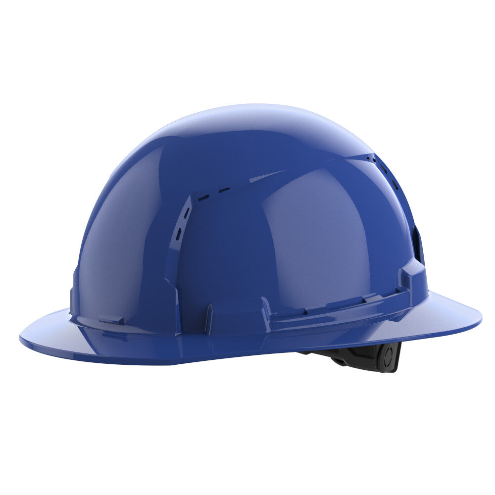 Milwaukee Blue Full Brim Vented Hard Hat with 6pt Ratcheting Suspension Type 1 Class C