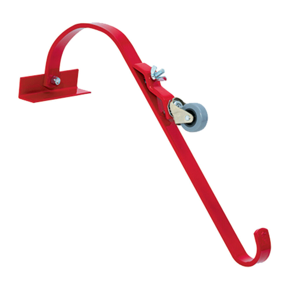 Guardian Fall Protection Powder-Coated Steel Ladder Hook with Wheel, 1 Pack
