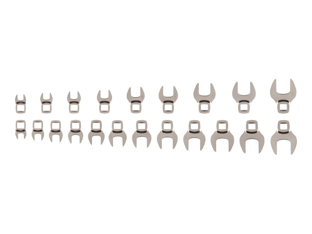 Tekton 3/8 Inch Crowfoot Wrench Set 21 Piece 5/16-3/4 Inch 8-19 mm