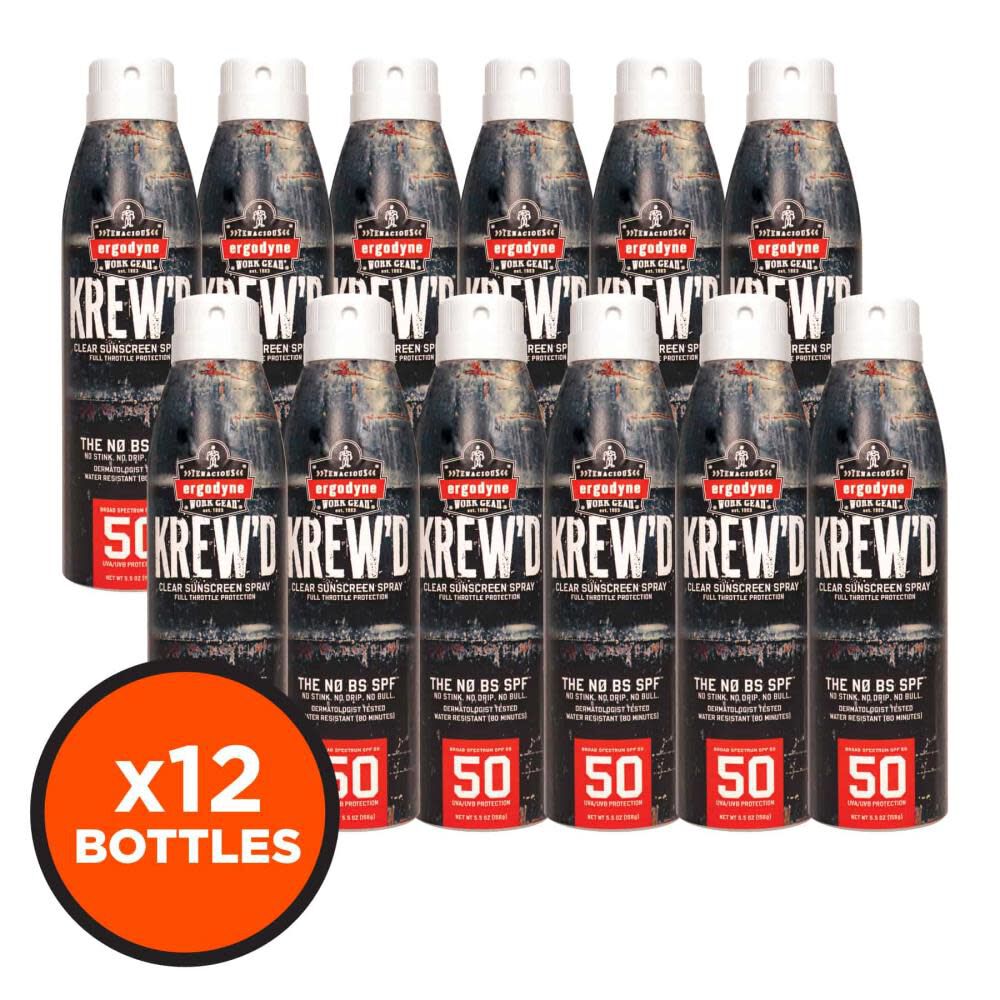 Ergodyne SPF 50 Sunscreen Spray 5.5oz 12pk