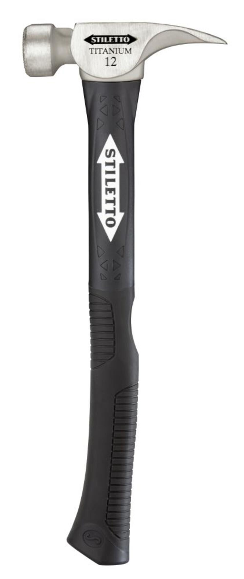 Stiletto 12 oz Titanium Milled Face Hammer with 18 in. Hybrid Fiberglass Handle