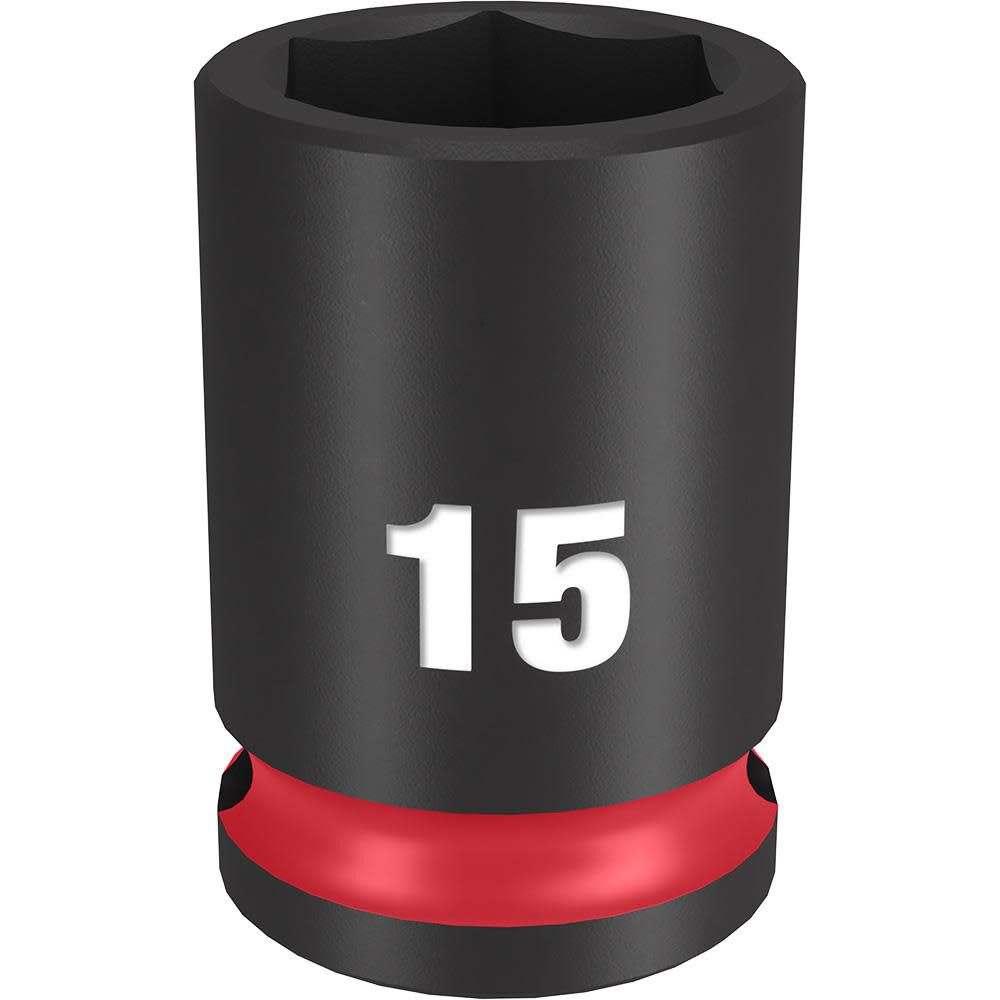 Milwaukee Impact Socket 3/8in Drive 15mm Standard 6 Point