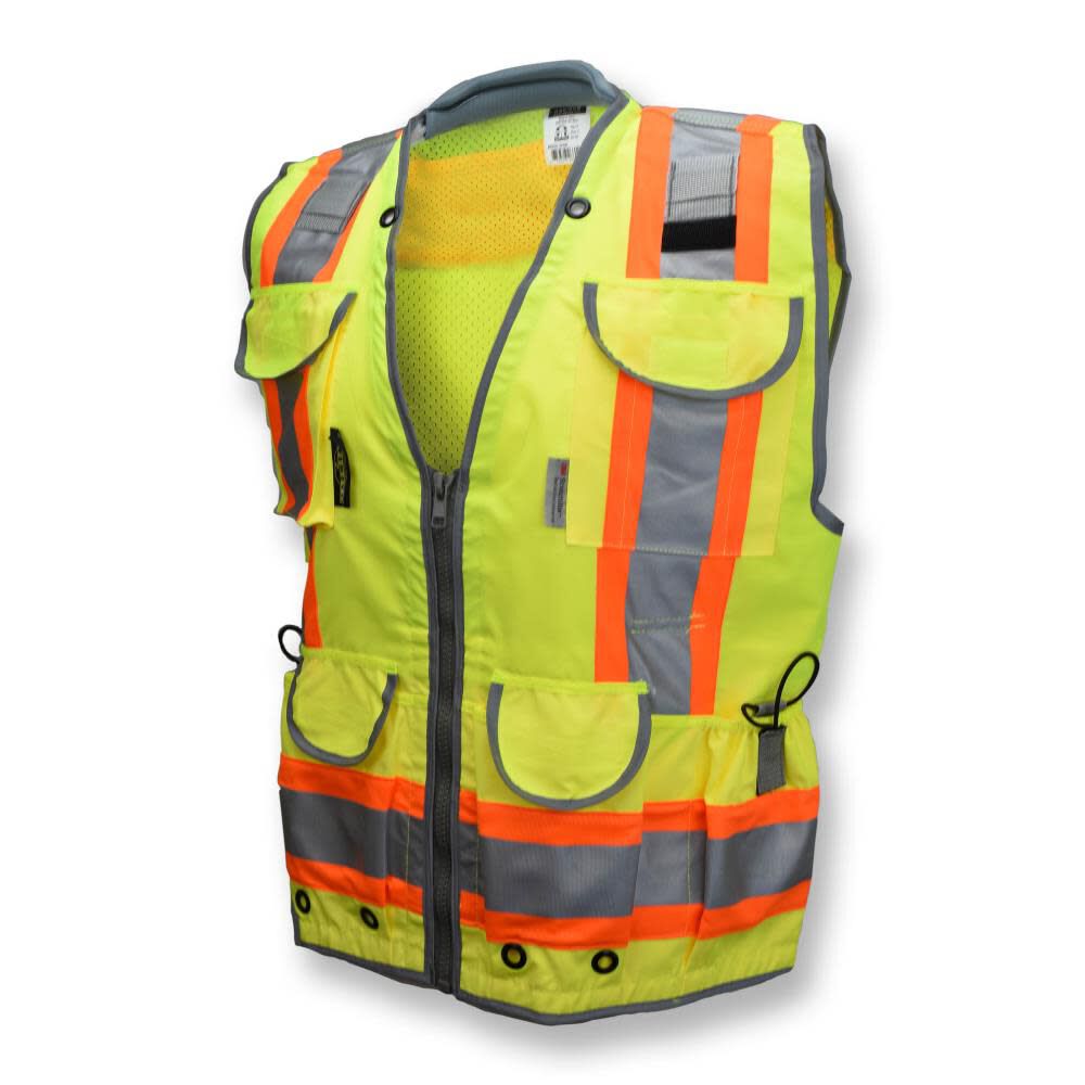 Radians SV55 Class 2 Heavy Woven Two Tone Woven/Mesh Engineer Vest Hi-Vis Medium