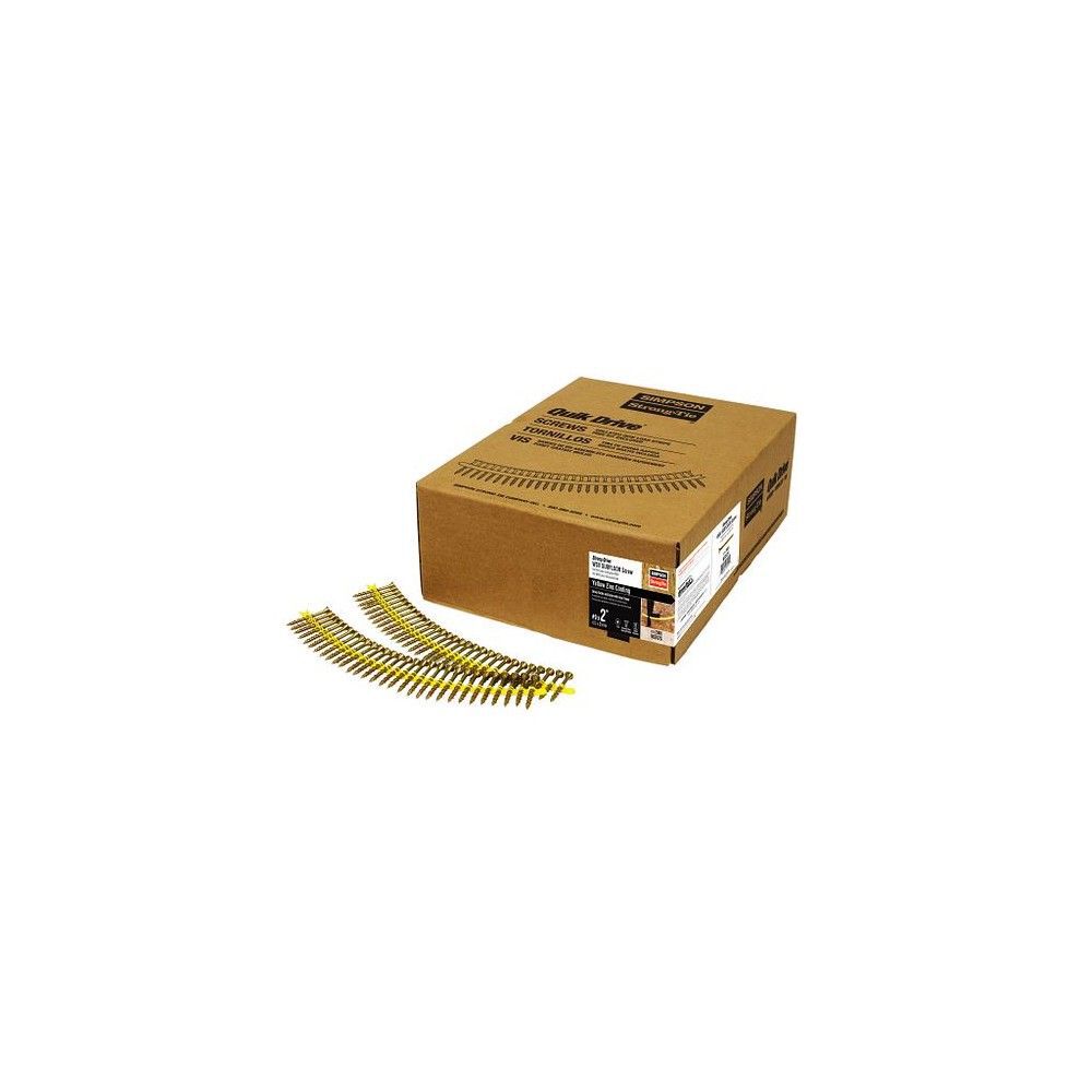 Simpson Strong-Tie Strong-Drive #9 x 2in L T25 Yellow Zinc Interior Wood Screw 2000pk