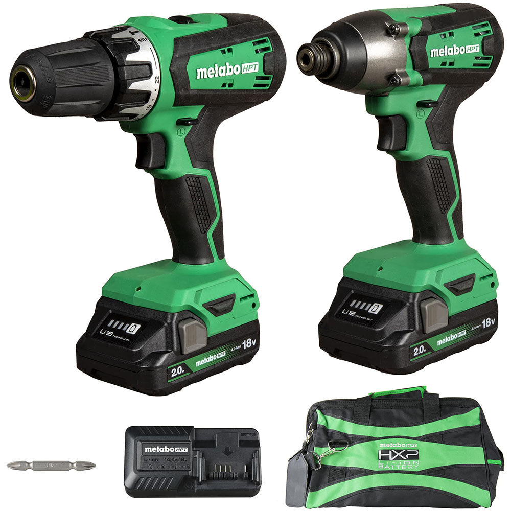 Metabo HPT 18V Brushed Hammer Drill & Impact Driver Combo Kit