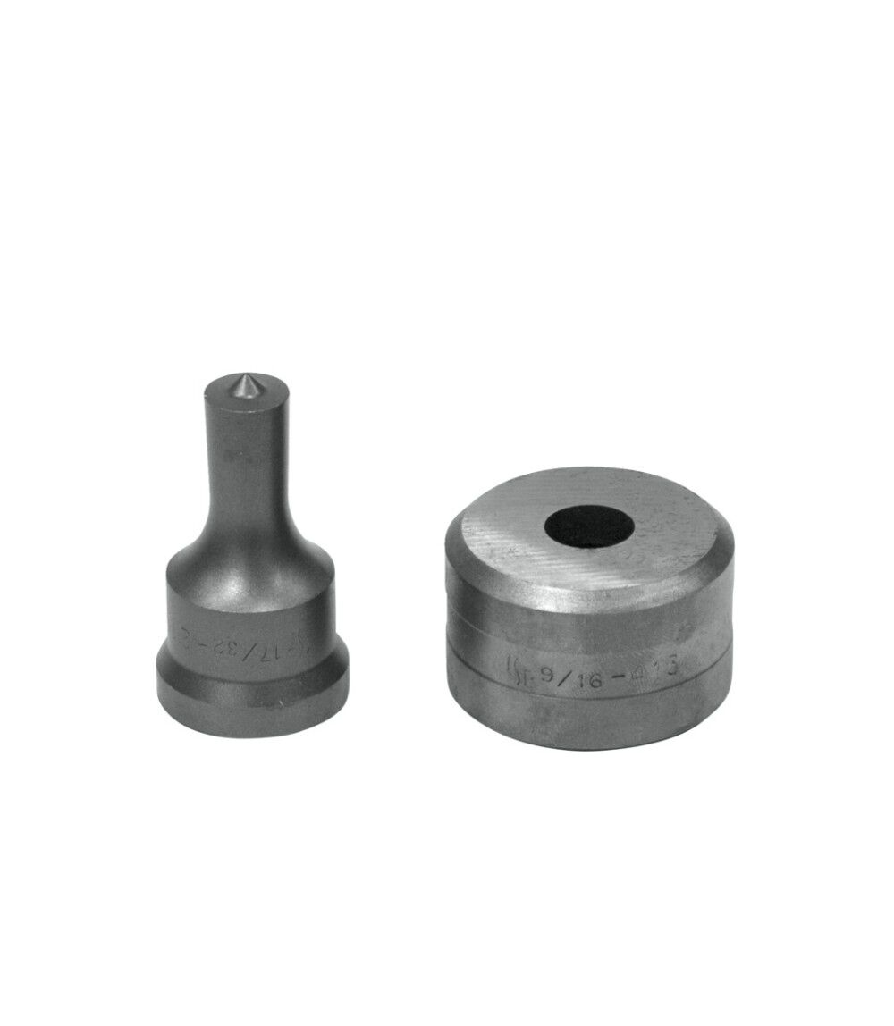 Edwards 17/32 Inch Punch x 9/16 Inch Die Steel Round Punch & Die Set