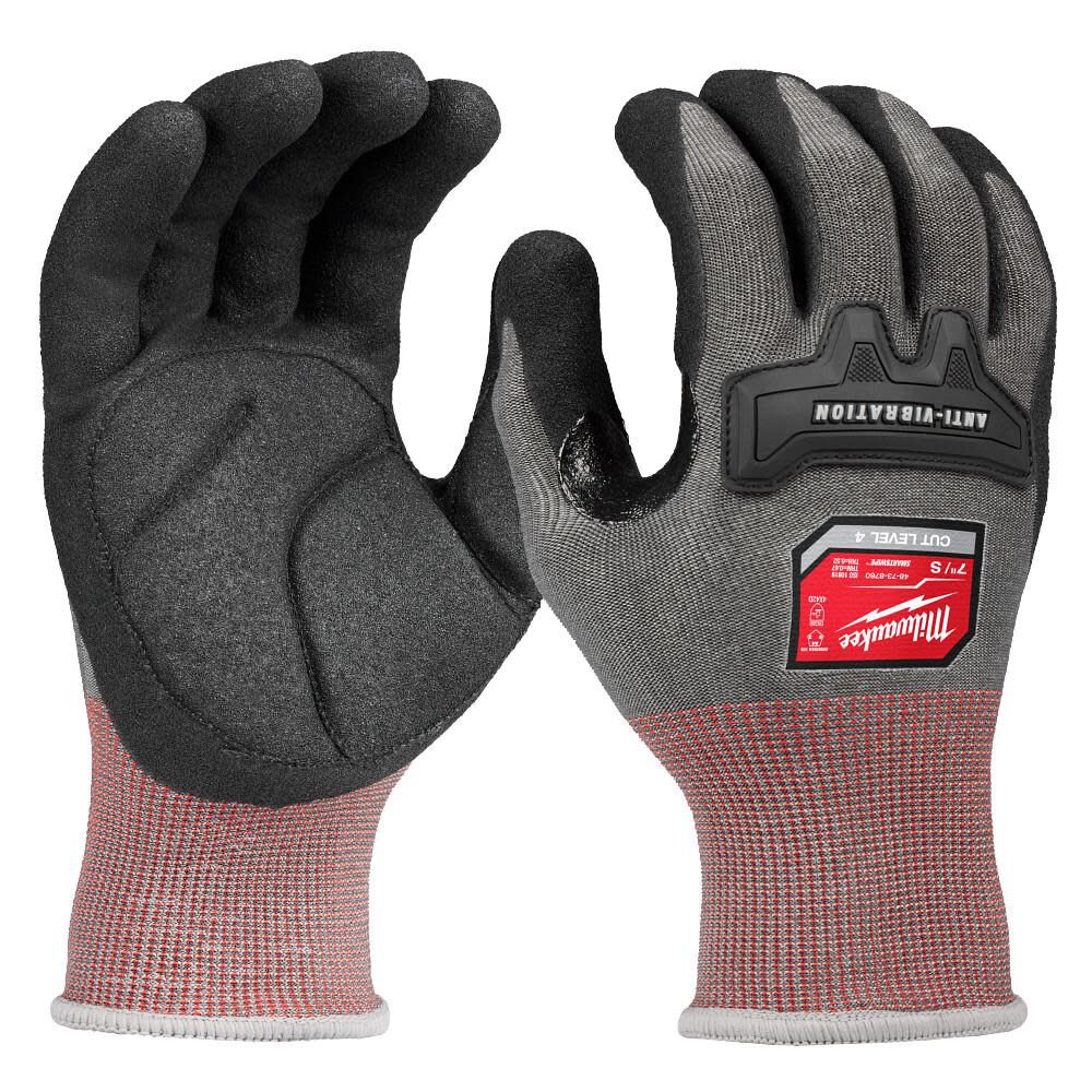 Milwaukee Anti-Vibration Cut Level 4 High Dexterity Nitrile Dipped Glove, Small