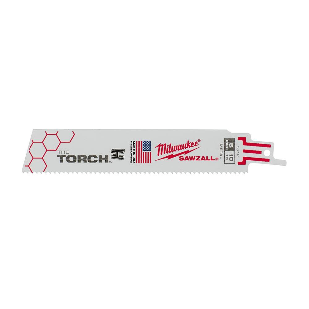 Milwaukee 6 in. 10 TPI THE TORCH SAWZALL Blades 25PK