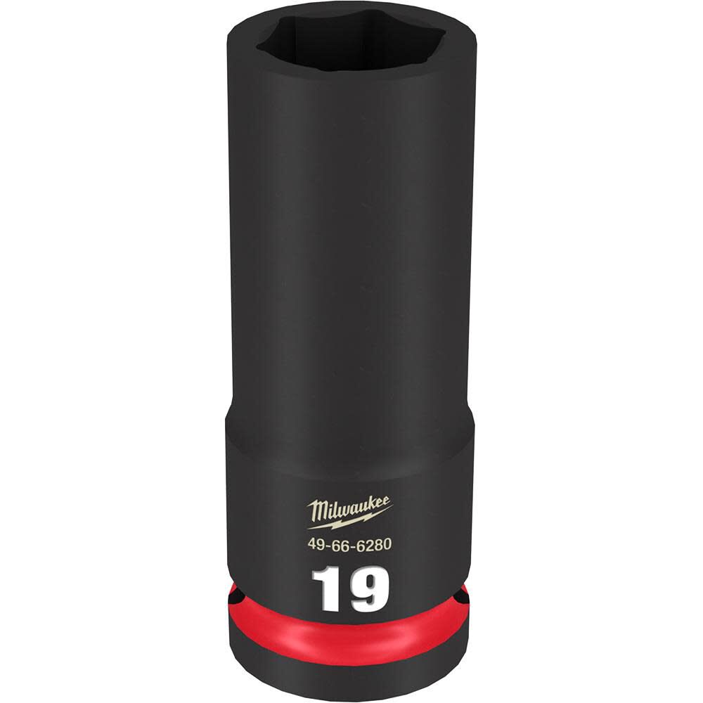 Milwaukee SHOCKWAVE Impact Duty Socket 1/2in Drive 19MM Deep 6 Point
