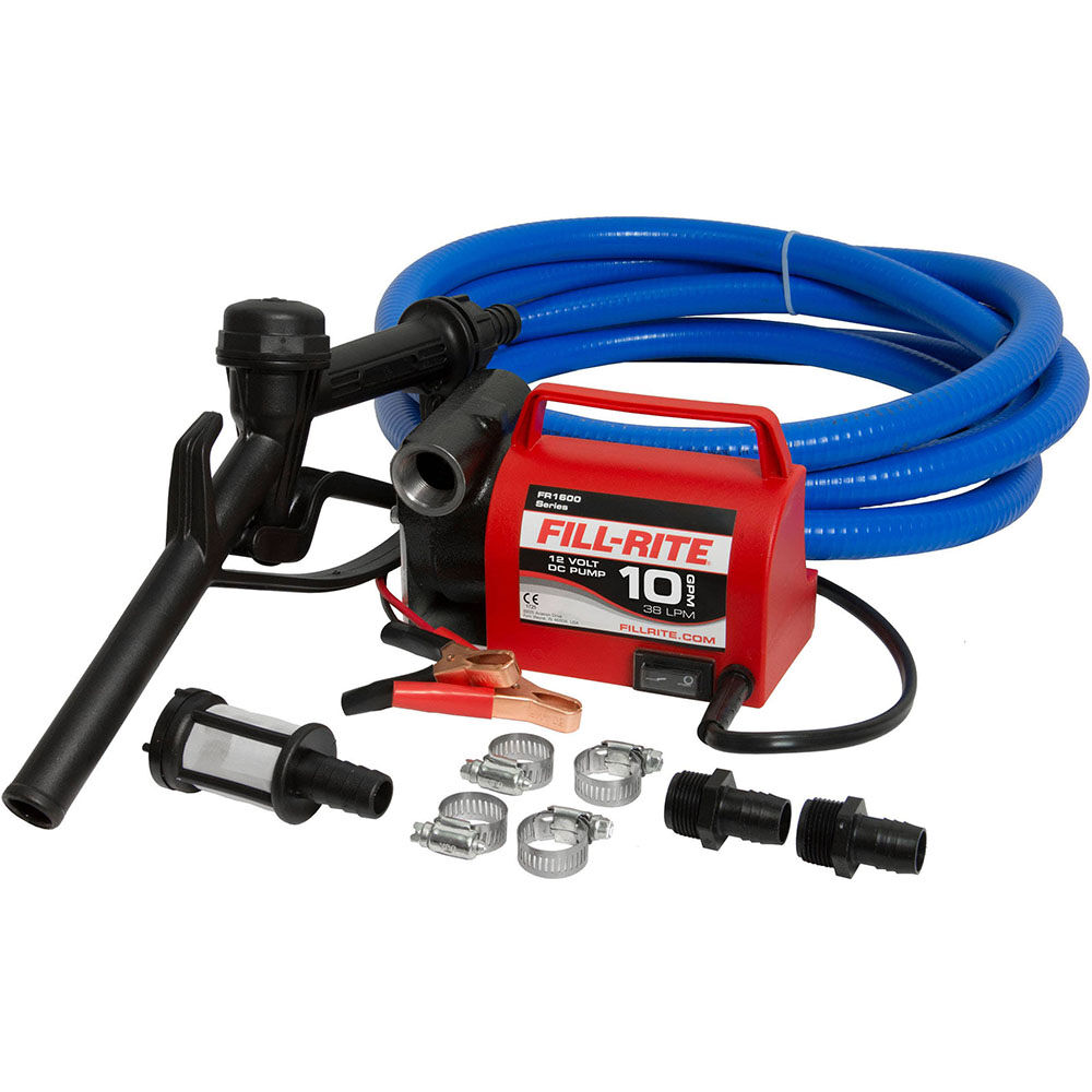 Fill-Rite 12 VDC Portable Fuel Transfer Pump 10 GPM 1/5 HP with Accessories