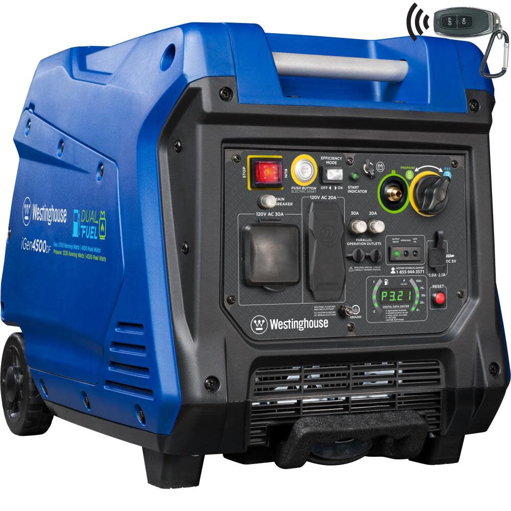Westinghouse Outdoor Power 4,500 Watt Dual Fuel 49-State Portable Inverter Generator