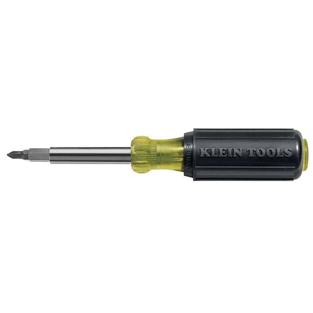 Klein Tools Multi-Bit Screwdriver/Nut Driver, 10-in-1, Phillips, Slotted Bits