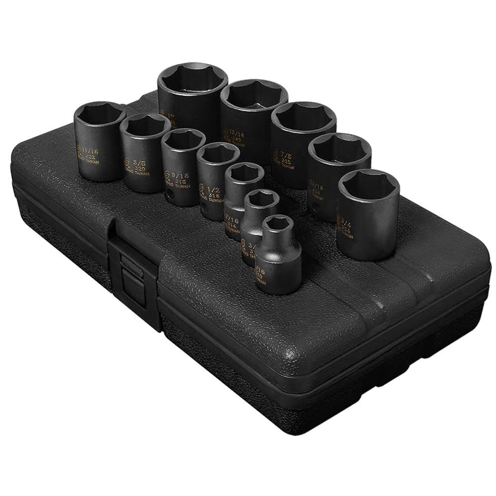 Sunex 3/8 In. Drive SAE Impact Socket Set 12 pc.