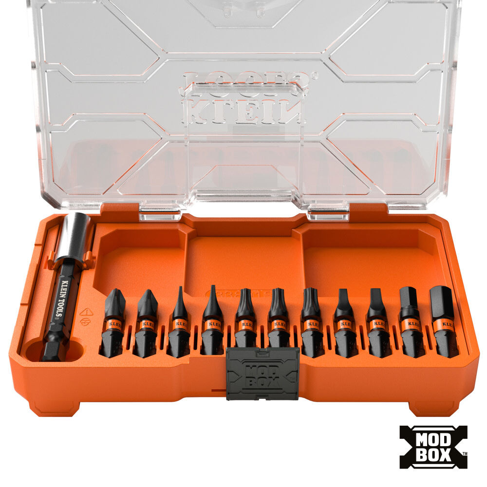 Klein Tools Slim ProFlex Impact-Rated Bit Set, 12 Pieces