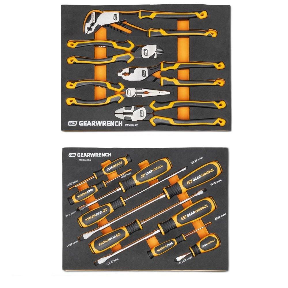 GEARWRENCH Plier and Slotted Screwdriver Set Bundle