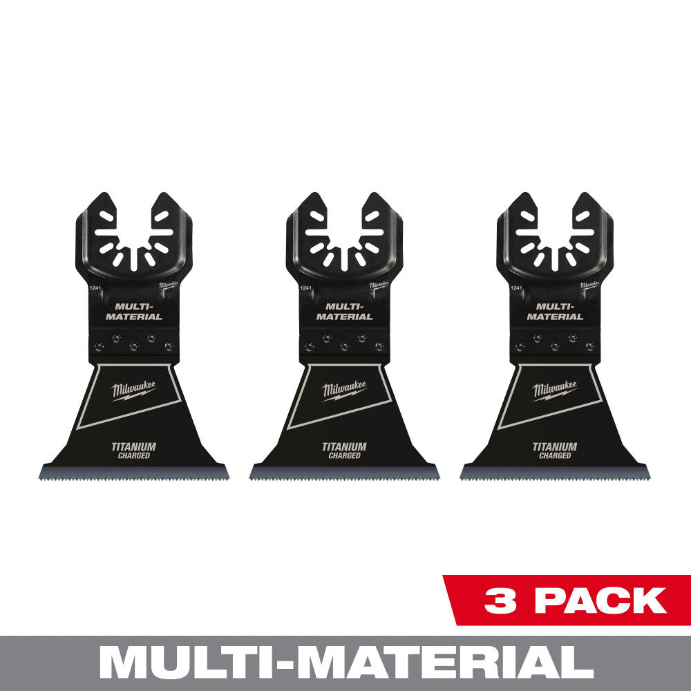 Milwaukee OPEN-LOK 2-1/2inch TITANIUM ENHANCED BI-METAL MULTI-MATERIAL BLADES 3PK
