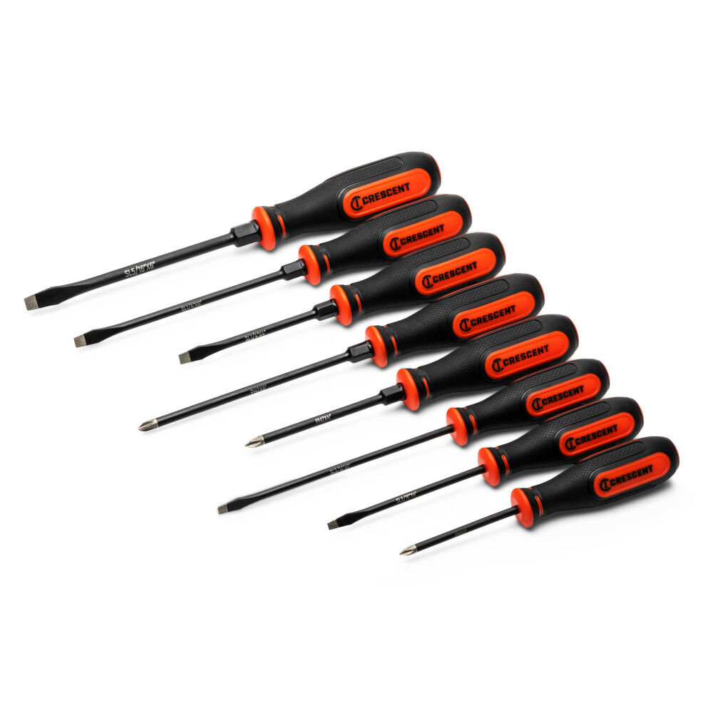 Crescent Diamond Tip Dual Material Screwdriver Set 8pc