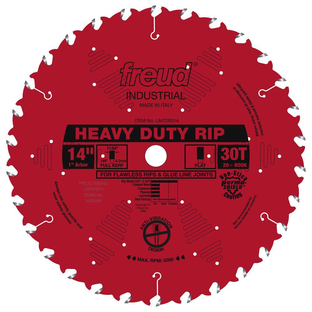 Freud 14 In. x 30T Heavy-Duty Rip Blade