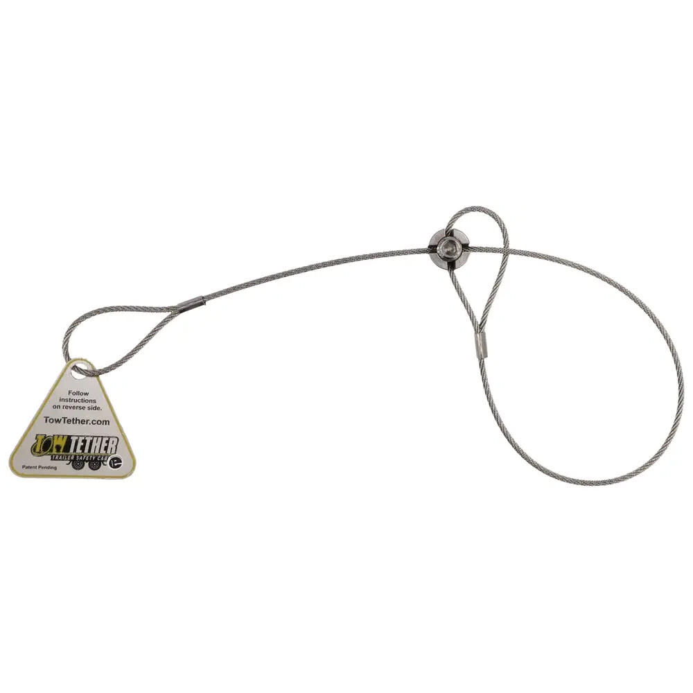 Tow Tether 19 Inch Stainless Steel Breakaway Trailer Safety Cable