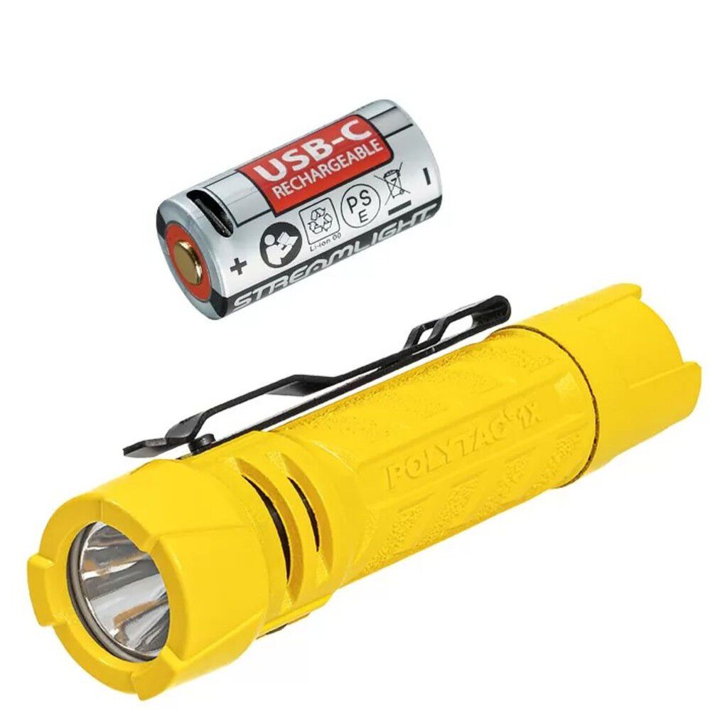 Streamlight PolyTac 1X USB Multi-Fuel Tactical Light with SL-B9 Yellow