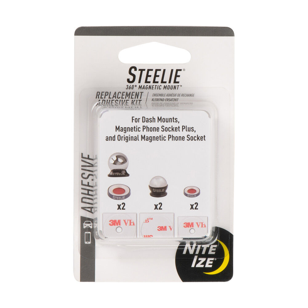 Nite Ize Steelie Replacement Adhesive Kit for Dash Mount + Phone Socket