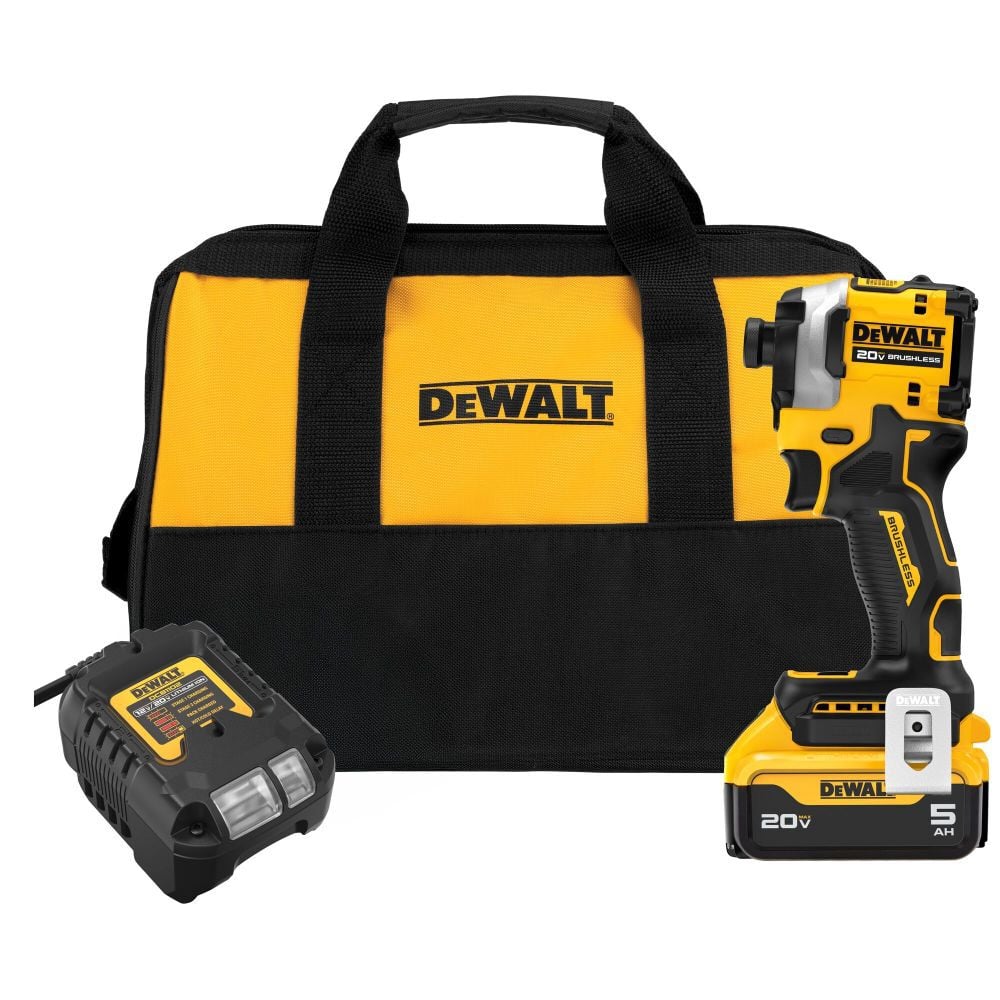 DEWALT ATOMIC 20V MAX Impact Driver Kit 1/4 Inch 3 Speed Brushless Cordless