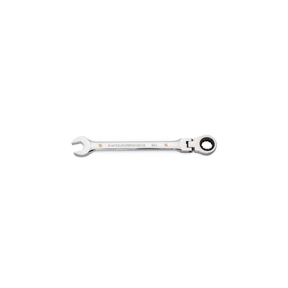 GEARWRENCH 16mm 90T 12 Point Flex Head Ratcheting Combination Wrench