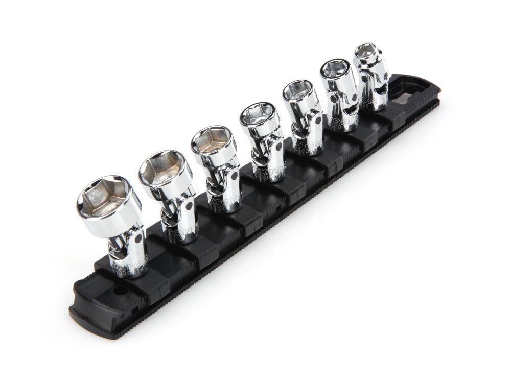 Tekton 1/4 Inch 6 Point Universal Joint Socket Set, 7 Pieces (1/4-9/16 Inch)