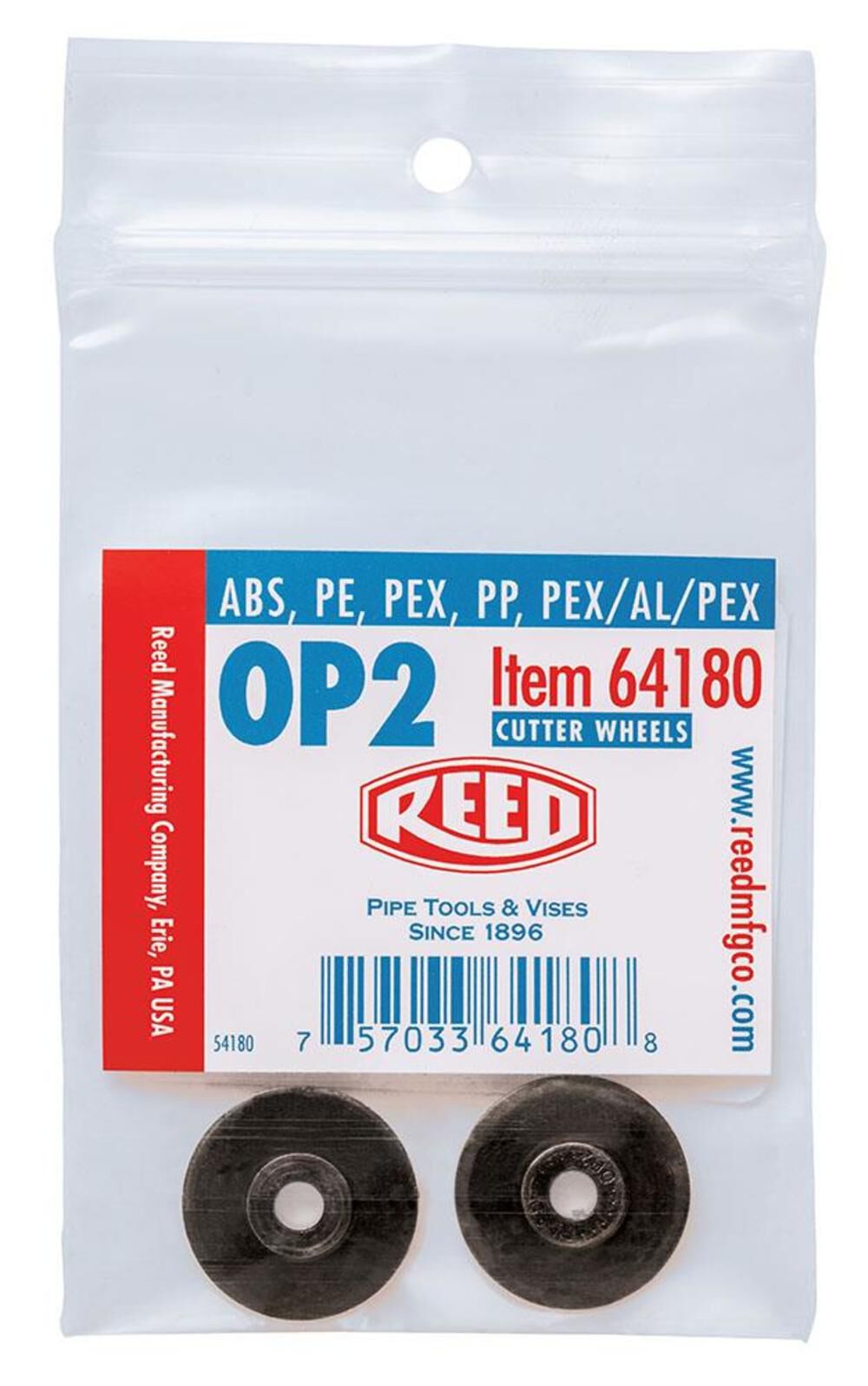 Reed Mfg 2-Pack Cutter Wheel, Plastic 2PK-OP2 (64180)