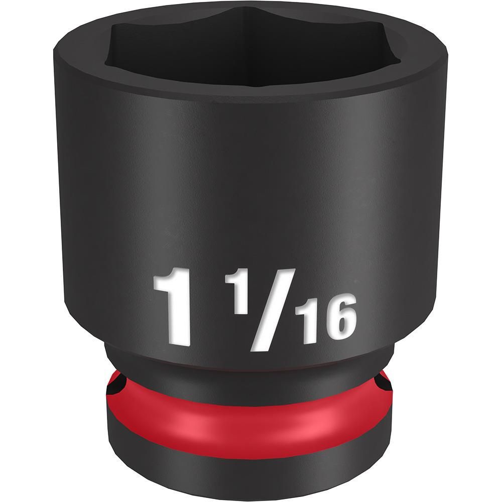 Milwaukee Impact Socket 1/2in Drive 1 1/16in Standard 6 Point