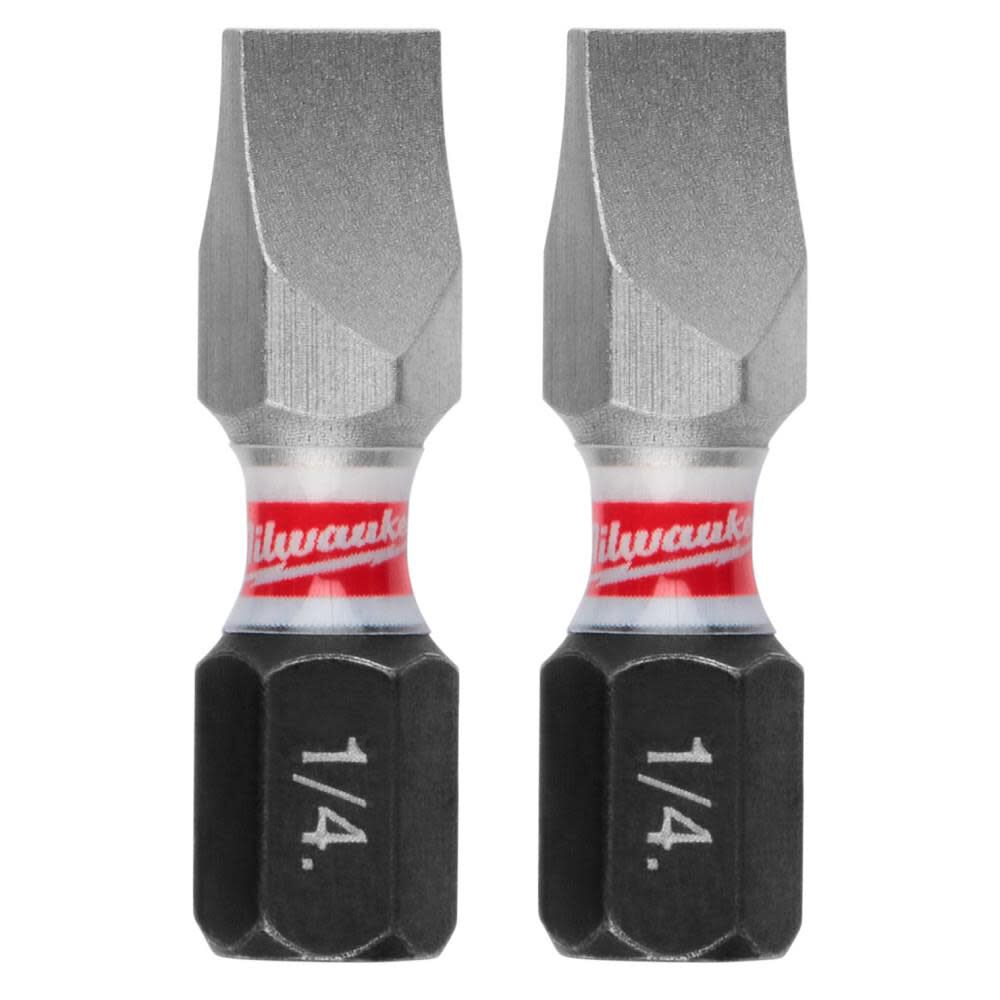 Milwaukee SHOCKWAVE 2-Piece Impact Slotted 1/4 in. Insert Bits