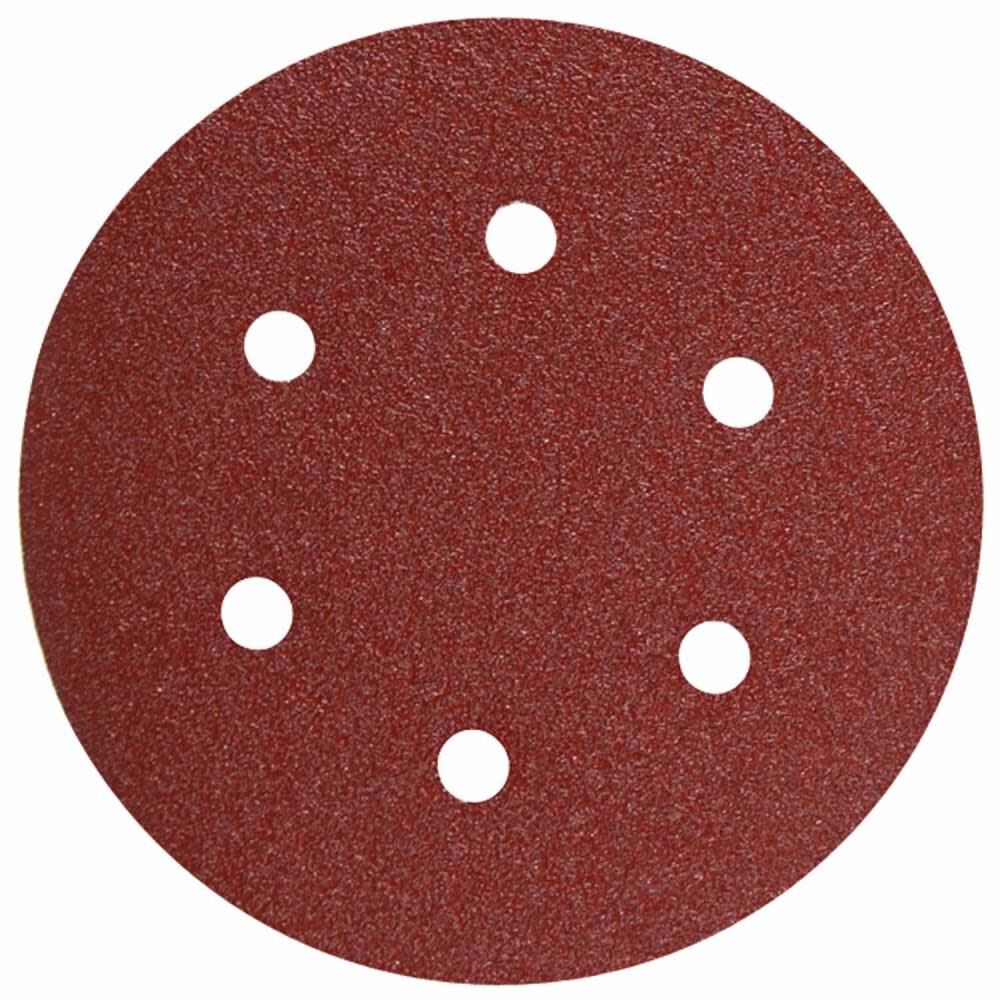 Bosch 180 Grit 6 Inch 6 Hole Hook-and-Loop Sanding Discs 5 Piece
