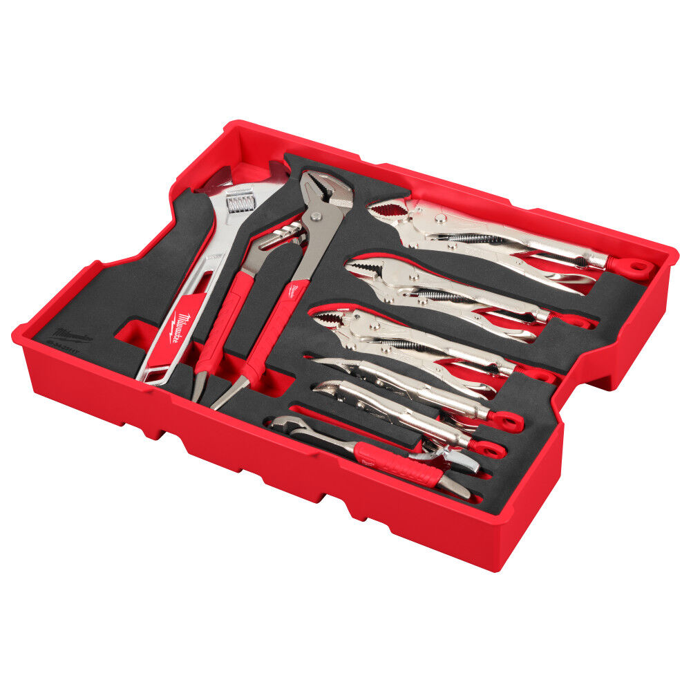 Milwaukee Pliers and Wrench Set with Tray for PACKOUT Drawers, 9 Pieces