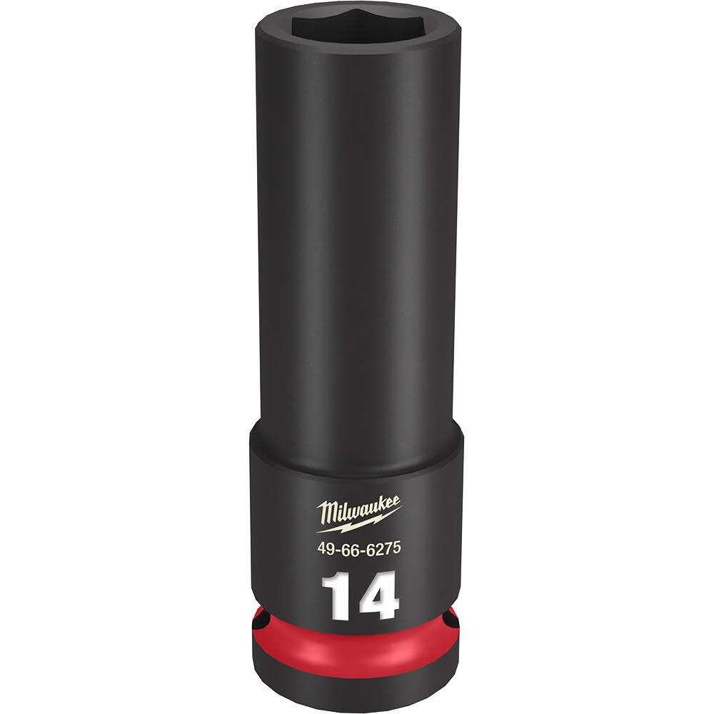 Milwaukee SHOCKWAVE Impact Duty Socket 1/2in Drive 14MM Deep 6 Point