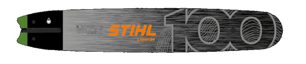Stihl 100th Anniversary Edition ROLLOMATIC E Light 01 12 Inch Long 1/4 Inch Low Profile Pitch 0.043 Inch Gauge Chainsaw Guide Bar