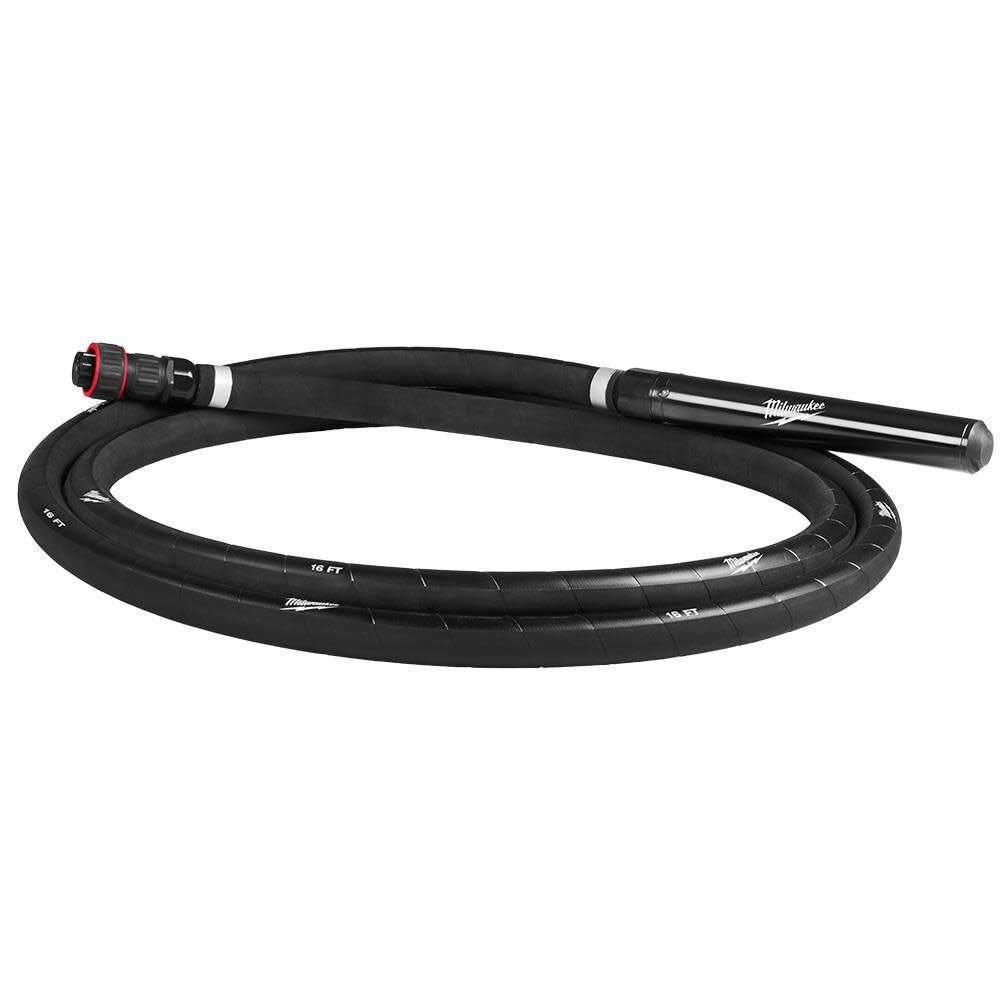 Milwaukee MX FUEL High Cycle Concrete Vibrator 16 Ft. Whip with 1 3/4 Inch Head