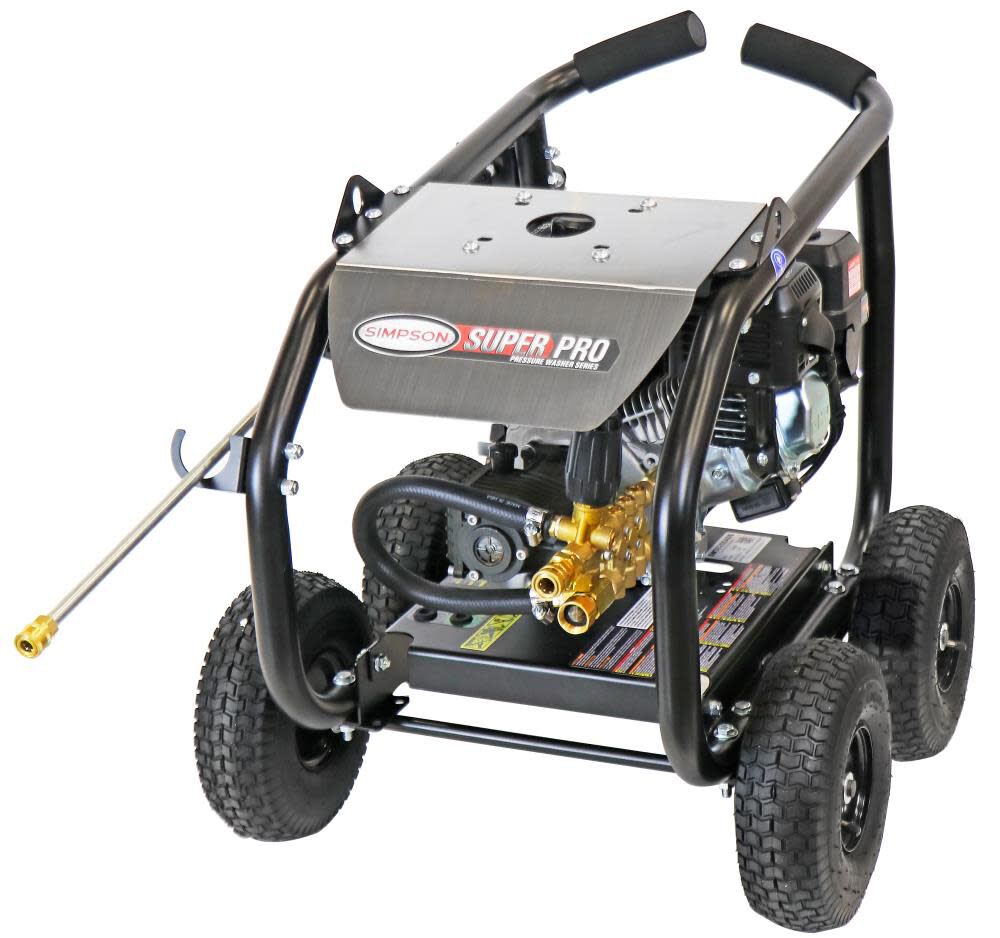Simpson SuperPro Roll-Cage 3600 PSI 2.5 GPM Gas Powered Cold Water Pressure Washer with 5 Spray Tips