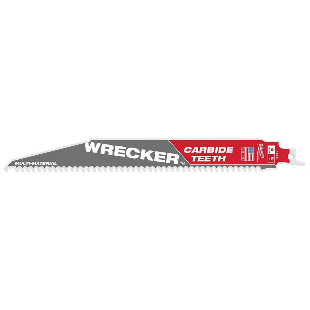 Milwaukee 9inch 6 TPI THE WRECKER with Carbide Teeth SAWZALL Blade 1PK