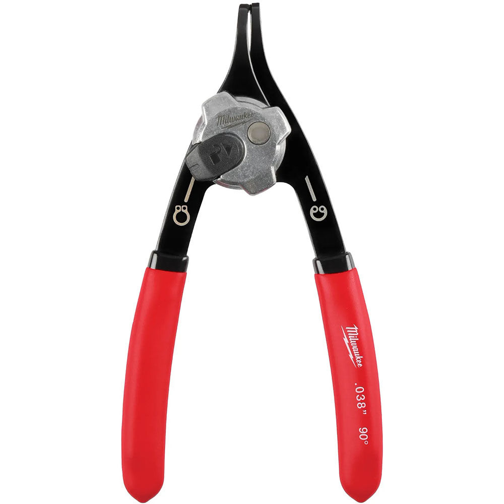 Milwaukee .038 in Convertible Snap Ring Pliers 90 Degree