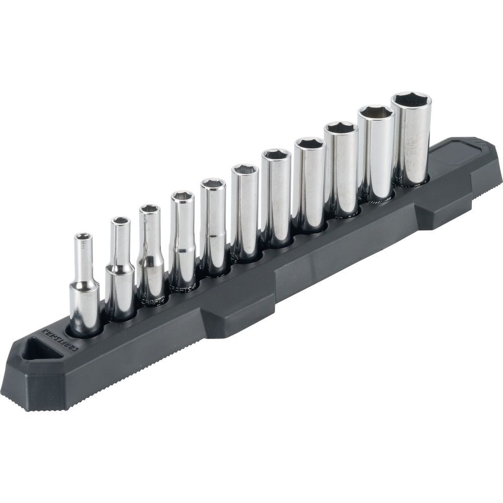 CRAFTSMAN 1/4-in Drive SAE 6 Point Deep Socket Set, 11pc
