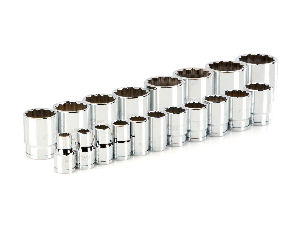 Tekton 1/2 Inch Drive 12-Point Socket Set, 19 Pieces (3/8 – 1-1/2 Inch)