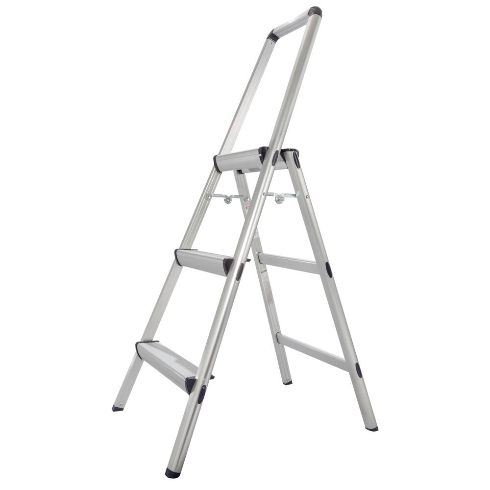 Xtend and Climb 3-Step 225-lb Load Capacity Silver Aluminum Step Stool