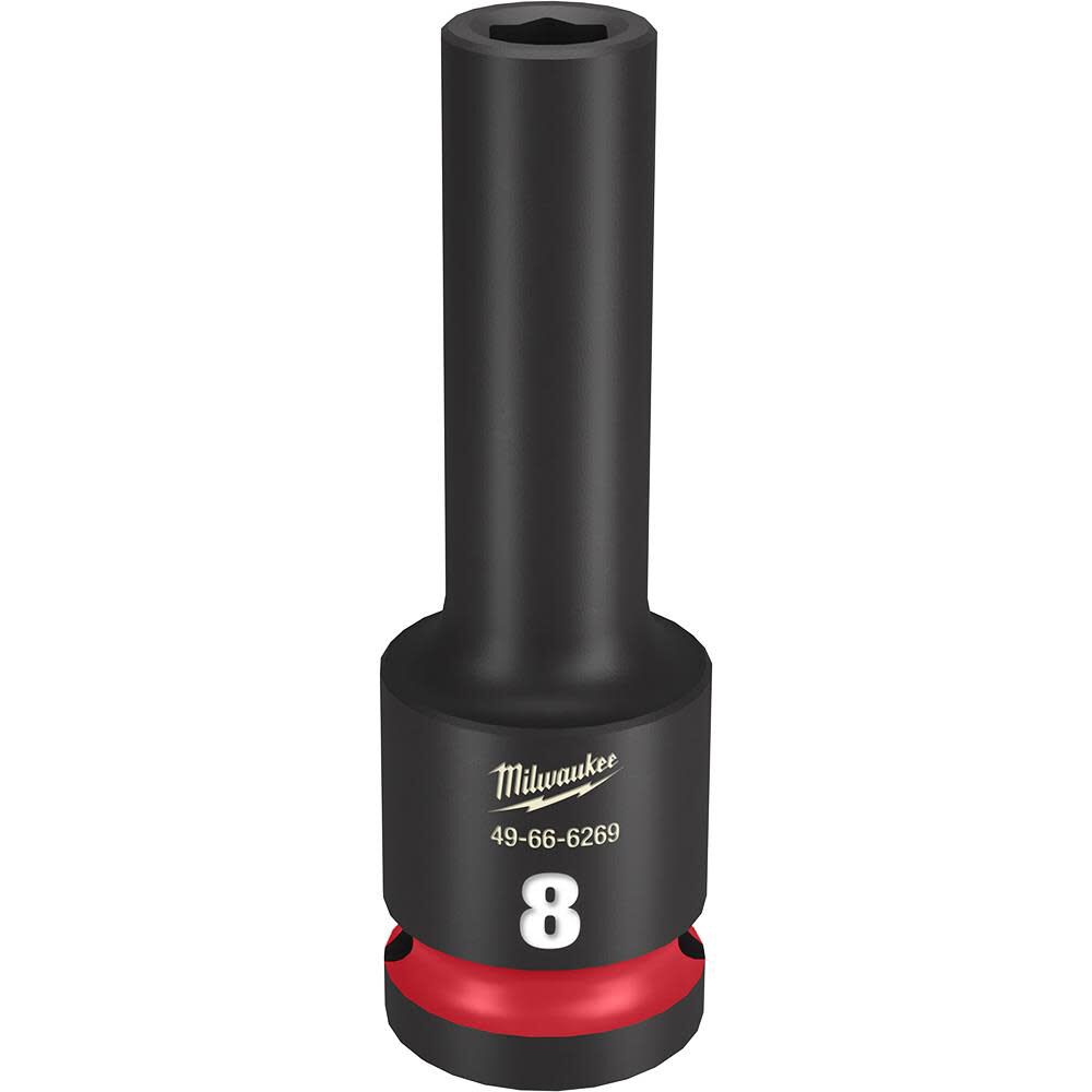 Milwaukee SHOCKWAVE Impact Duty Socket 1/2in Drive 8MM Deep 6 Point