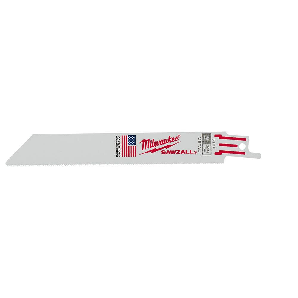 Milwaukee 6 in. 24 TPI Thin Kerf SAWZALL Blades 5PK